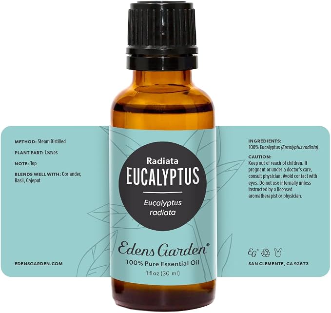 Edens Garden Eucalyptus- Radiata Essential Oil- 100% Pure Premium Grade, Undiluted, Natural, Therapeutic, Aromatherapy, The Best for Diffuser, Laundry, Hair, Humidifiers 30 ml (1 fl oz)