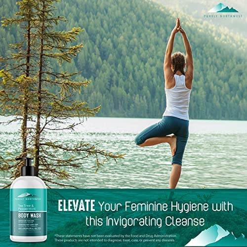 Tea Tree Body Wash for Men and Women – Natural Tea Tree Oil Body Cleanser for Odor, Skin Irritations, Hydrating Shower Gel for Sensitive Skin, Gentle and Refreshing Body Wash