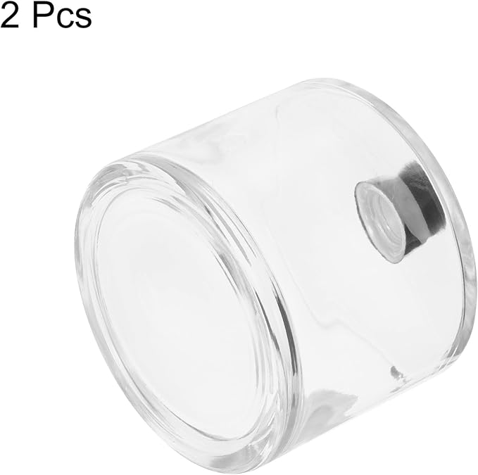 HARFINGTON 2pcs 500ml/17oz Empty Glass Diffuser Bottle 4.1" x 4.1" Refillable Fragrance Accessories Aromatherapy Jar Container for Replacement Reed Diffuser DIY Home Bathroom Transparent