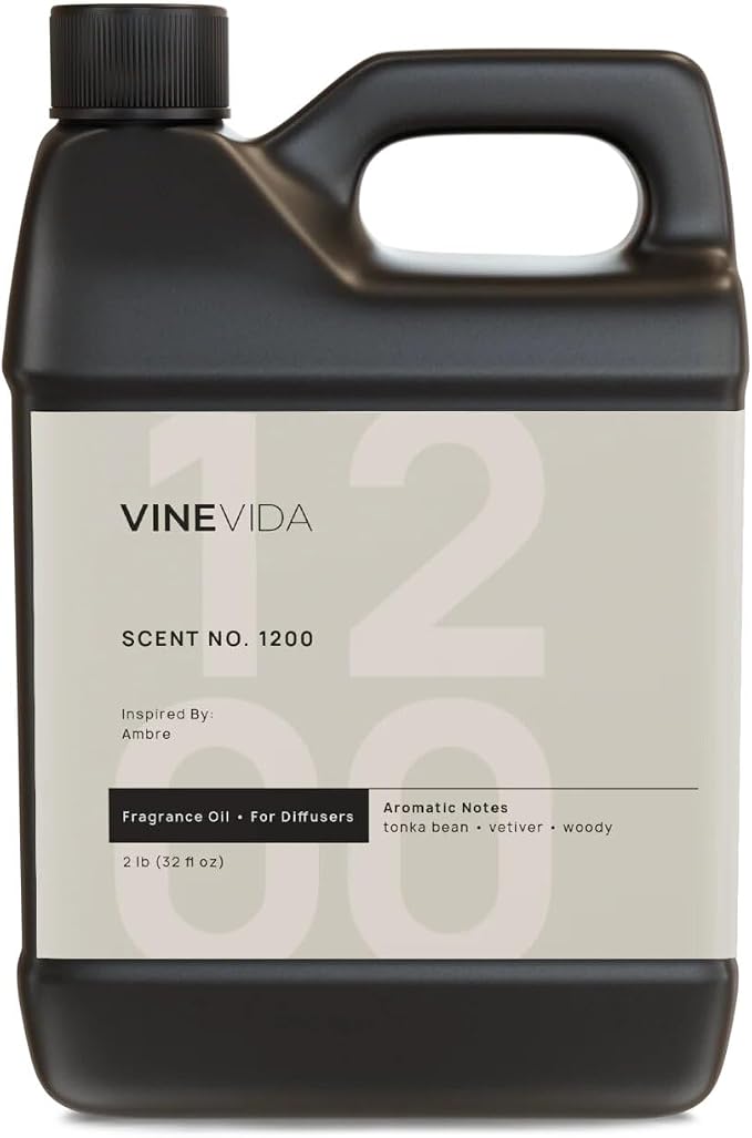 VINEVIDA [32 Fl Oz] Scent NO. 1200 Fragrance Oil for Cold Air Diffusers, Aromatic Notes of Aniseed, Incense, Balm, Patchouli & Cistus Essential Oils for Diffuser Oil Refill & Air Freshener Spray