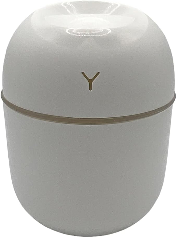 Wild Essentials 220ml Cool Mist Essential Oil Diffuser/Humidifier, Aromatherapy, Nightlight, Portable, USB Power, Auto Off, Room, Office, Car (White)