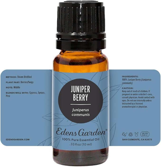 Edens Garden Juniper Berry Essential Oil- 100% Pure Premium Grade, Undiluted, Natural, Therapeutic, Aromatherapy, The Best for Diffuser, Candle, Hair, Kid Safe 10 ml (.33 fl oz)