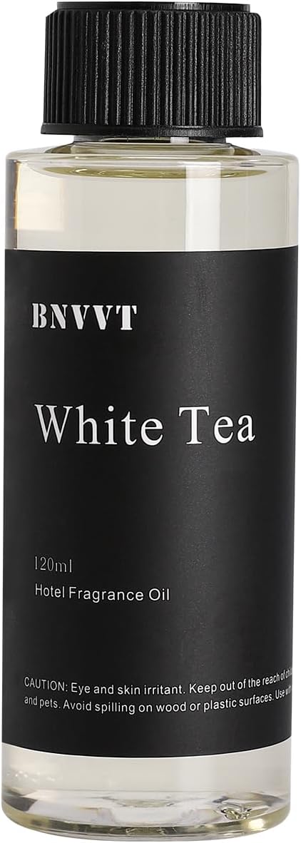 Hotel Diffuser Oil White Tea - The Iconic 5-Star Hotel Coastal Blend - Lemon Bergamot Sea Breeze - 120 mL Premium Fragrance Oil for Ultrasonic and Waterless Diffusers and Crafting