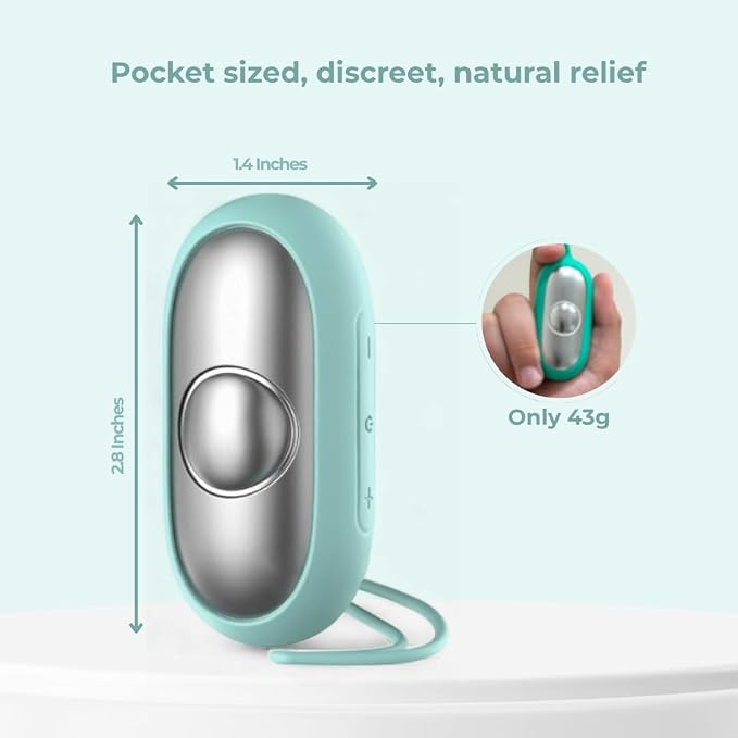 Glowco CalmCarry Sleep Aid Device – Handheld Microcurrent Relaxation Tool, Supports Calm, Focus & Gentle Relief, USB Rechargeable, Portable Wellness Device for Adults & Kids | Teal Calm Carry