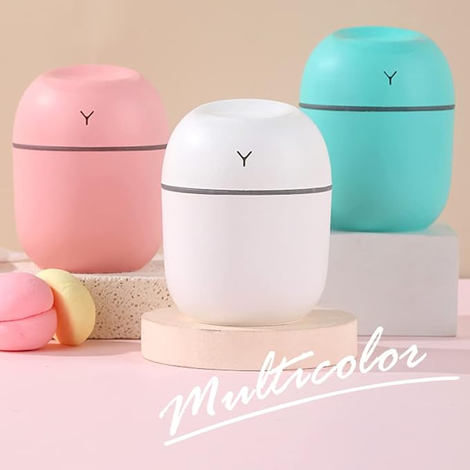 Wild Essentials 220ml Cool Mist Essential Oil Diffuser/Humidifier, Aromatherapy, Nightlight, Portable, USB Power, Auto Off, Room, Office, Car (Blue)