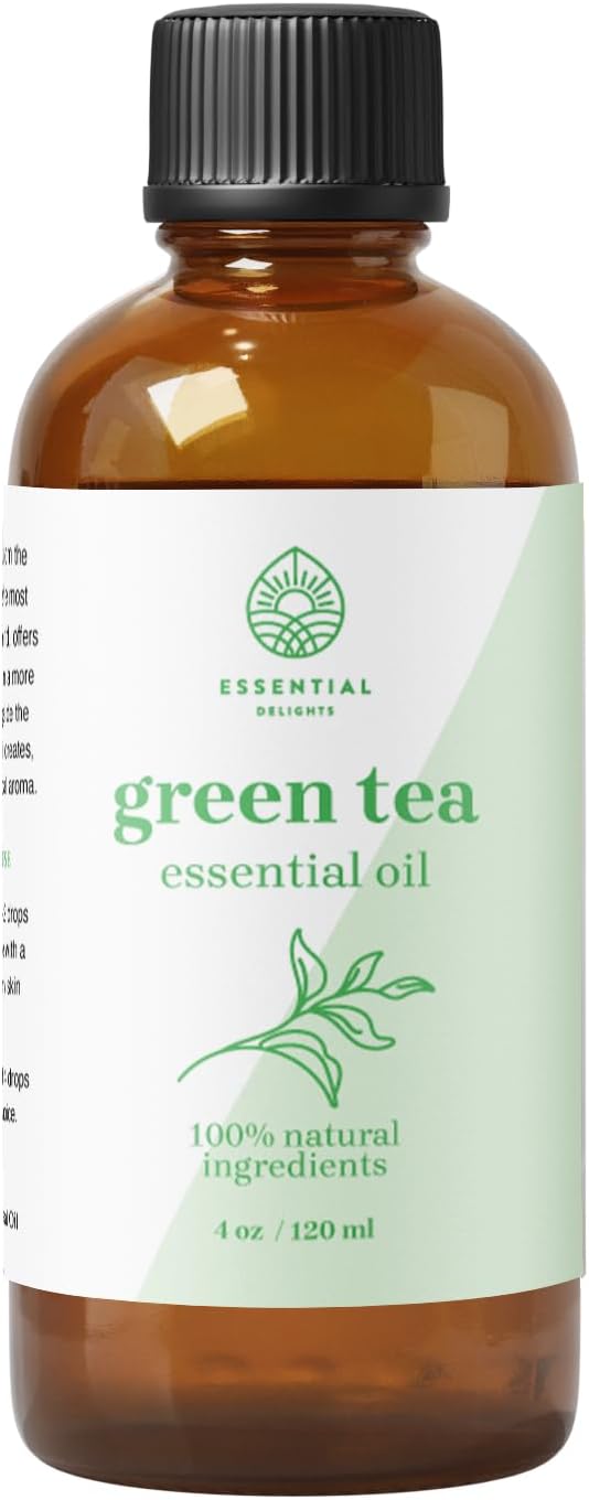Green Tea Oil by Essential Delights | Premium Aromatic Oil for Diffusers, DIY Projects, Candle Making, Soap Making & Home Fragrance | 4 oz.