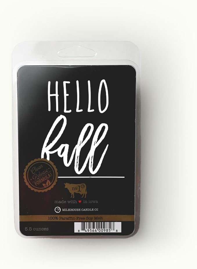 Milkhouse Candle Company Hello Fall Soy Wax Melts - Golden Apples | Spiced Pumpkin | Pure Vanilla Scented - 5.5 oz, Hand-Poured, Premium Fragrance Oil, Made in the USA