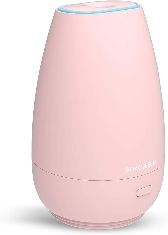 Diffuser,USB Plug-in Car Portable Aromatherapy Diffuser,Essential Oils for Diffusers with 7 Colors Lights 2 Switch Mode Waterless Auto Off for Car Home Office Room (Pink)
