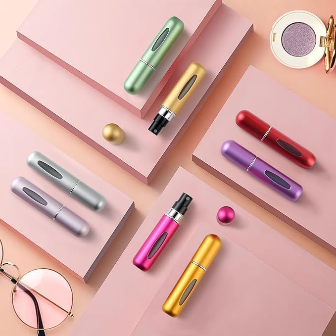 5PCS Cologne Travel Bottle, Perfume Travel Refillable, Perfume Atomizer, Mini Spray Bottle and Small Cologne Sprayer for Daily Use