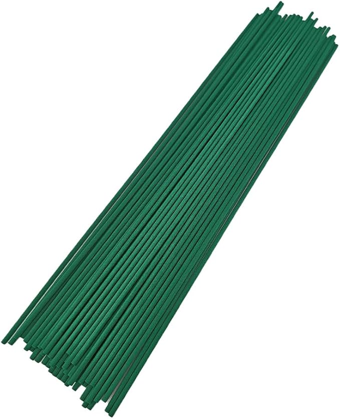 50PCS Dark Green Fiber Reed Diffuser Sticks 12 Inch Long 3mm Diameter Strong Absorption Refill Replacement Reeds for Diffuser Stick Essential Oil Scented Aroma Fragrance Rod for Home Office