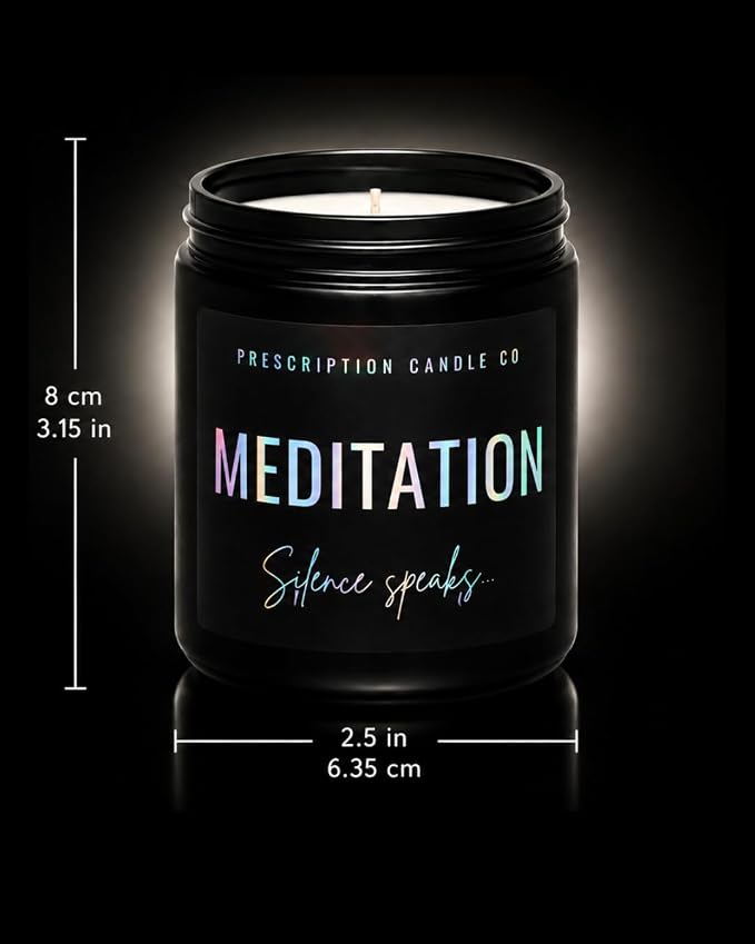 Meditation Candle – Nag Champa Scented Soy Candle for Relaxation, Yoga & Mindfulness – Prescription Candle Co