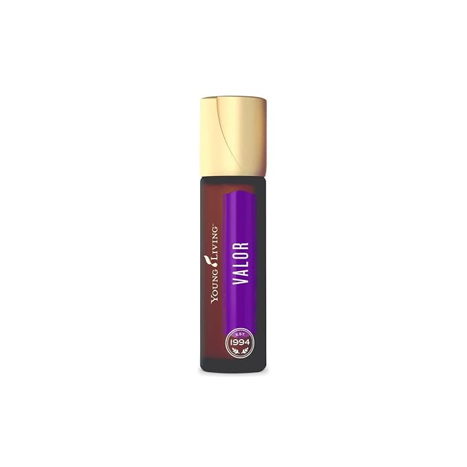 Young Living Valor Roll-On 10 ml - Essential Oil with Aroma Theraphy. It Contains Frankincense, Black Spruce, Blue Tansy, Camphor Wood, and Geranium, Yoga and Meditation