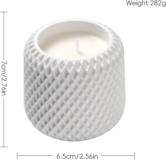 Scented Candle,Natural Chamomile Essential Oil Soy Wax Aroma Candle in Plaster Cup,Nordic Retro Style Aesthetic Candle for Relaxation,Meditation & Home Decor Gift