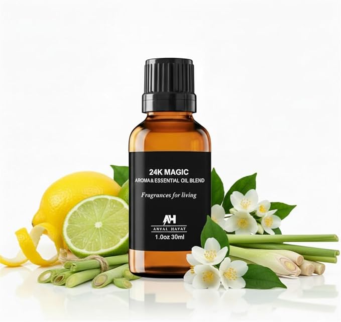 Hotel Diffuser Oil Inspired by The 24K Magic Hotel Scent 30mL – Essential Oil Blend for Diffuser - Premium Home Fragrance with Citrus and Jasmine - Home Luxury Scent with Glass Bottle & Dropper