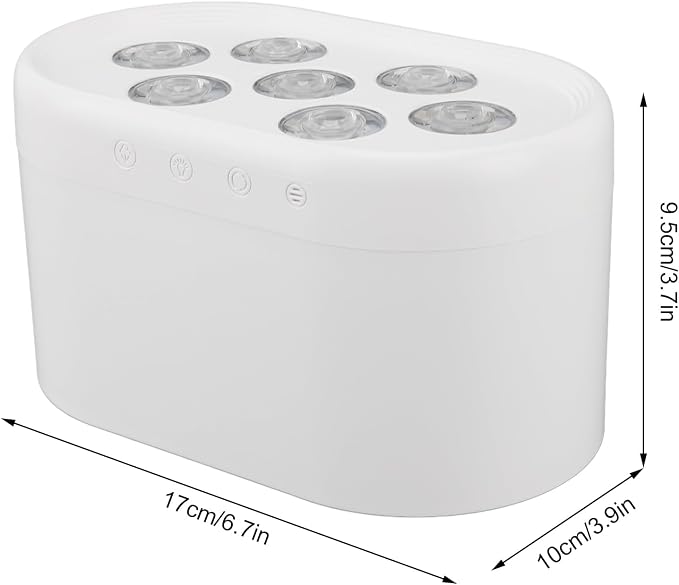 Essential Oil Diffuser Humidifier Cool Mist Aromatherapy Diffuser with Dynamic Flowing Lights, ABS PP Material, Smart Timer & Adjustable Mist for Home Bedroom Office (White)
