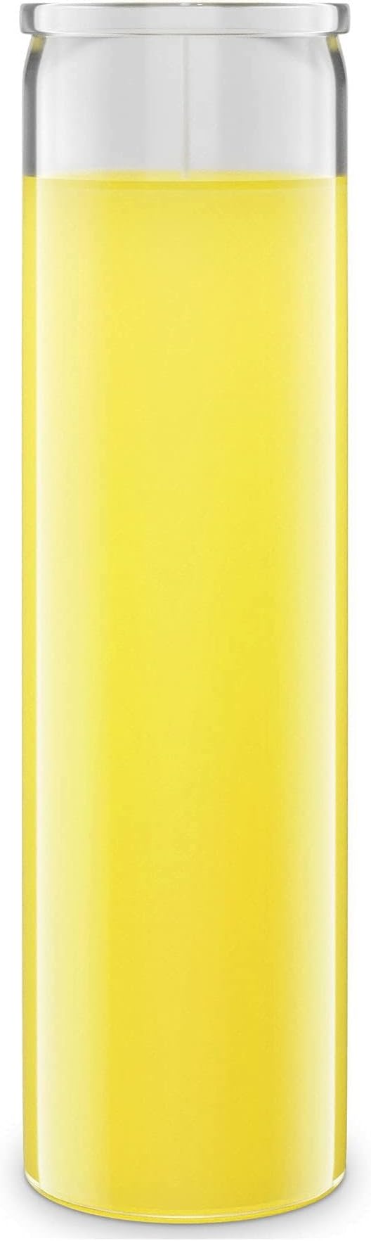 Simply Soson 2x8 inch Yellow Devotional Candles in Glass Jar - 1 Piece - 90 Hours – Prayer Candle - Tall Pillar Candles for Religious, Memorials, Party Decor