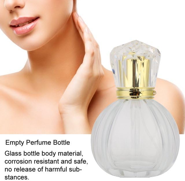 50ML Glass Refillable Perfume Spray Bottle Empty Liquid Perfume Atomizer Dispenser Bottle (pumpkin), A615844