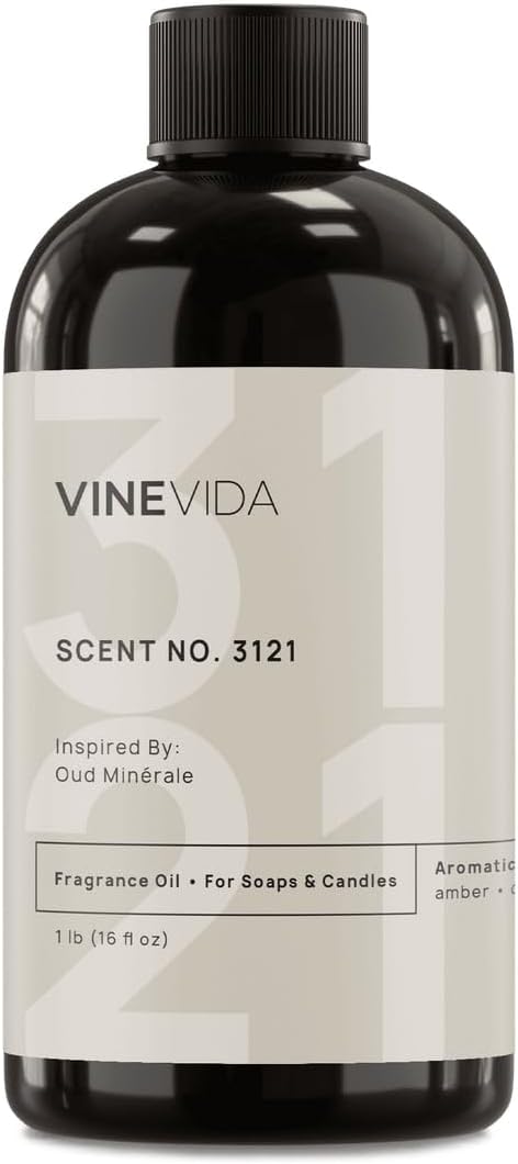VINEVIDA Scent NO. 3121 Fragrance Oil - 16oz (1lb) - Inspired by: Oud Minérale Fragrance Oil for Candle Making - Made in USA Candle Scents Scents for Soap Making