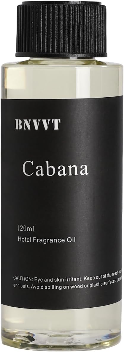 Hotel Diffuser Oil Cabana - The Iconic 5-Star Hotel Coastal Blend - Lemon Bergamot Sea Breeze - 120 mL Premium Fragrance Oil for Ultrasonic and Waterless Diffusers and Crafting