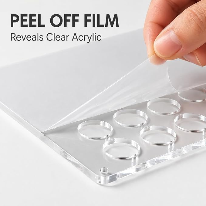 BOXIN 2-Pack Acrylic 2-in-1 Storage Rack, 12 Slots Each, Holds 10ml/15ml/20ml Essential Oils & Slim Lipsticks, Clear Desktop Vanity Organizer