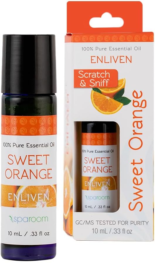 SpaRoom Aromatherapy 100% Pure Essential Oils for Diffusers and Air Freshners, Enliven Sweet Orange, 10 mL