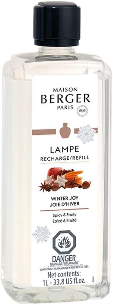 MAISON BERGER Lampe Berger Refill, 1 L, Winter Joy | Catalytic Lamp Fragrance Refill, Helps Neutralize Odors, ~160 h Fragrance Diffusion, Made in France