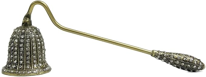 Candle Snuffer Vintage Unique Candle Extinguisher Snuffer with Long Handle Decorative Candle Extinguisher Metal Candle Stopper Candle Accessories Gift (Gold)