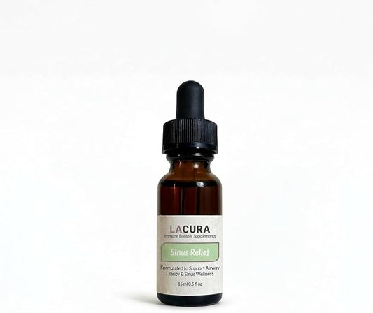 LaCura - Potent Sinus Relief Essential Oil Blend - Eucalyptus & Peppermint Formula for Clear Breathing - Concentrated Therapeutic Aromatherapy - Natural Respiratory Support, 15ml