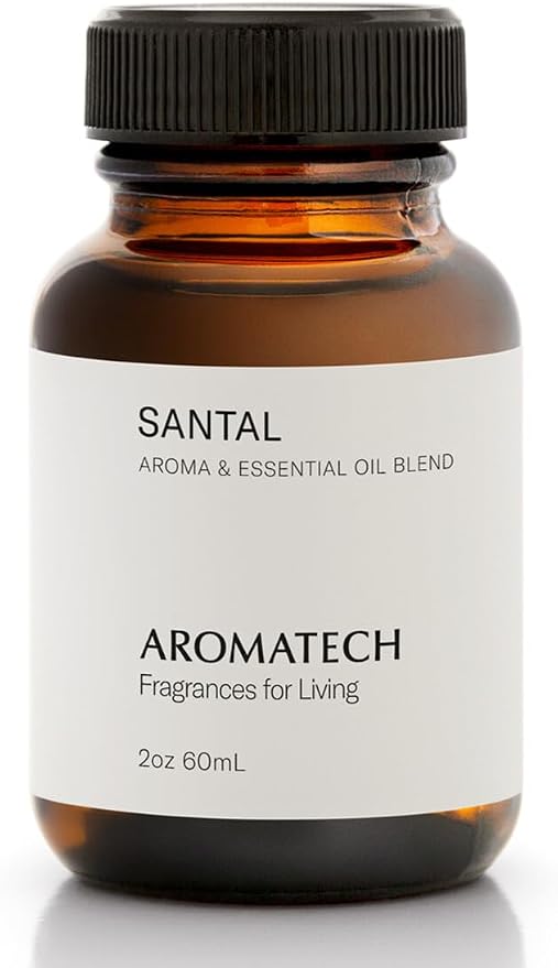 AromaTech Santal Aroma Essential Oil Blend: Luxury Hotel Inspired Aromatherapy with Amber, Vanilla, Cedar & Sandalwood for Ultrasonic Diffusers (2 Fl Oz (Pack of 1))