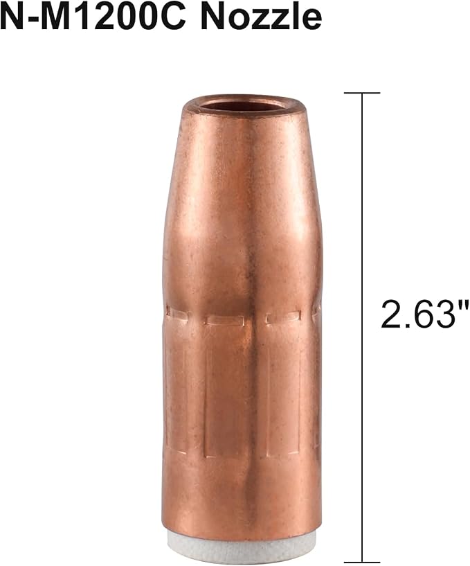 MIG Welding Nozzle N-M1200C 1/2" Orifice for Miller MDX Series Fits Miller MDX-250 MIG Gun (5-PK)