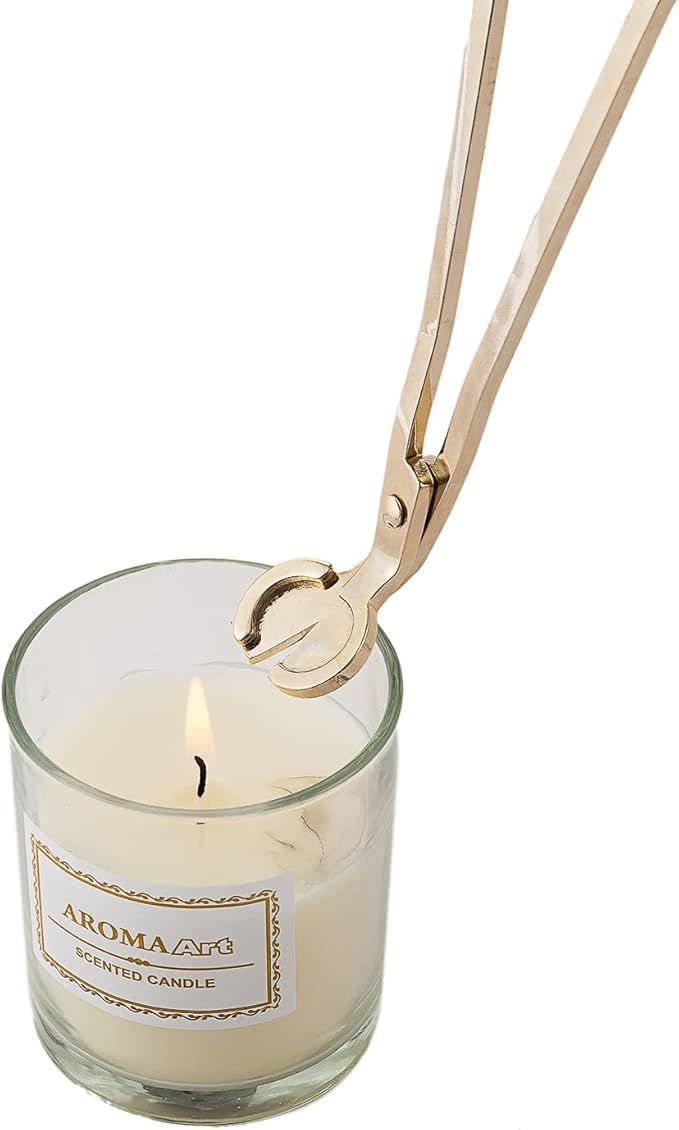 Candle Wick Trimmer, Candle Snuffer Long Handle, Polished Stainless Steel Wick Clipper Cutter, Scissors, Candle Accessory Set