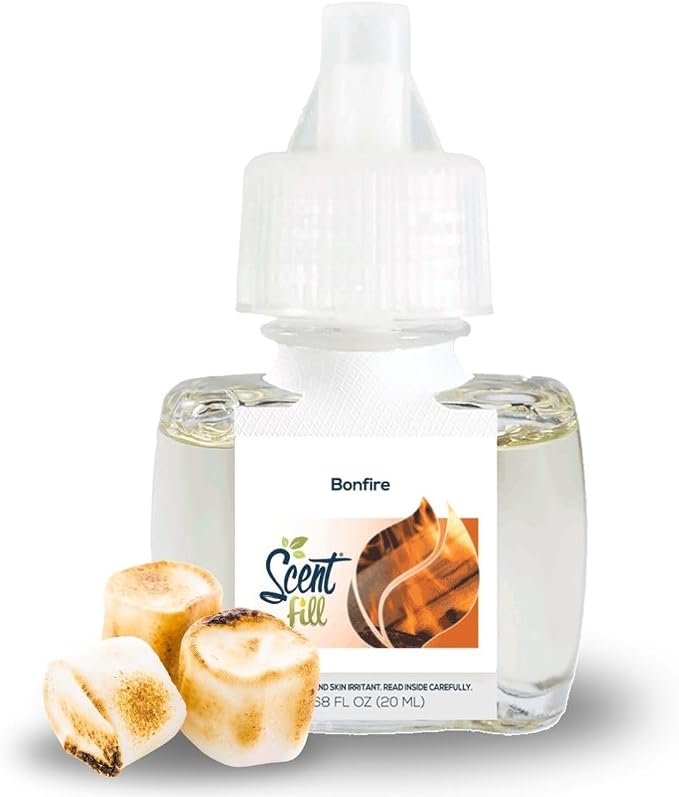 Scent Fill Bonfire Plug in Air Freshener Starter Kit, 2 Refills + Diffuser