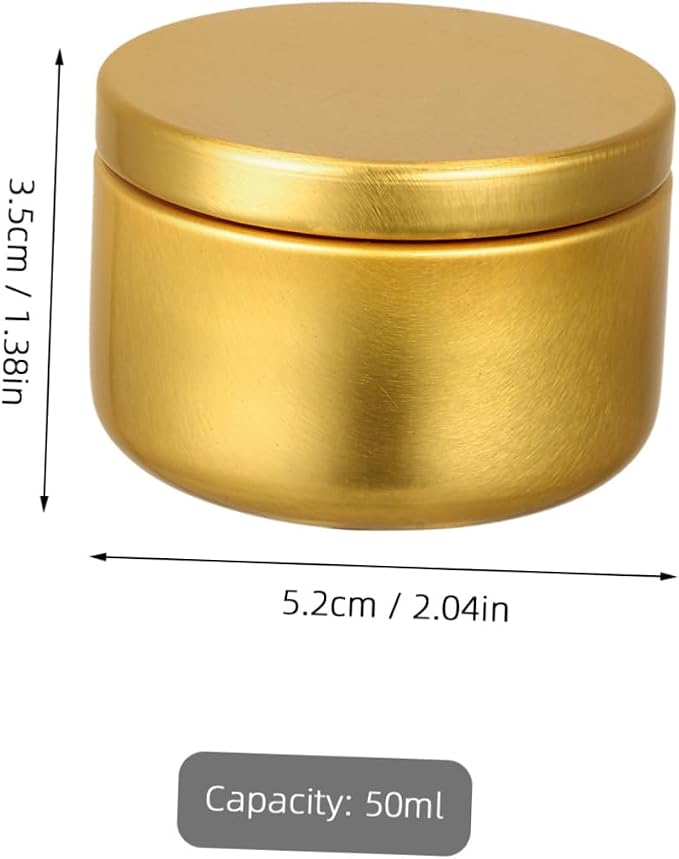 DIYEAH 24 Pcs Round Aluminum Candle Tins Bulk for DIY Candle Making Portable Metal Jars for Solid Aromatherapy Gift Containers for Crafts Candies and Small Storage