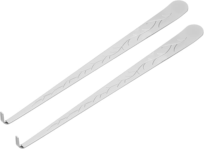 uxcell 2 Pcs Candle Wick Dipper, Stainless Steel Candle Wick Hook, Flame Dipper Snuffer Extinguish Accessory Flat Design for Putting Out Flame Home Decor Gifts, Chrome