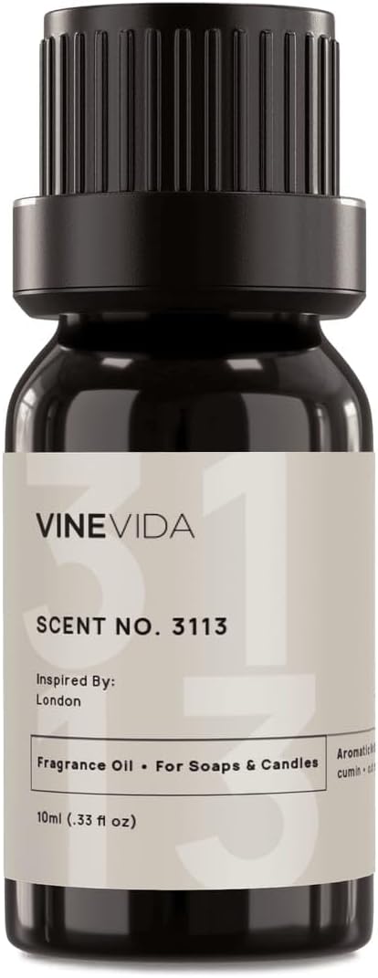 VINEVIDA Scent NO. 3113 Fragrance Oil - 10mL - Inspired by: London Fragrance Oil for Candle Making - Made in USA Candle Scents Scents for Soap Making