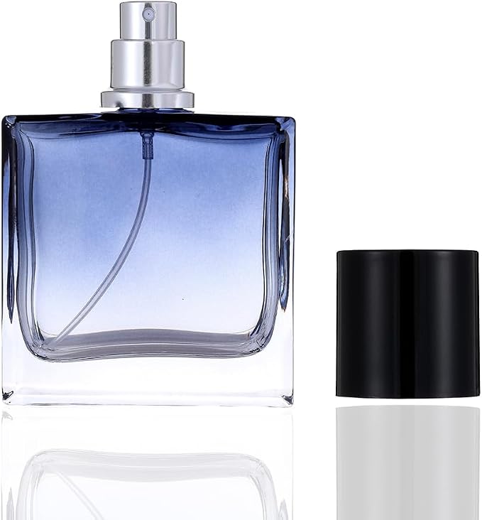 Refillable Cosmetic Spray Perfume Bottle, Empty Glass Fine Mist Atomizer Essential Oil Container for Travel 50ml /1.7oz (50ml)