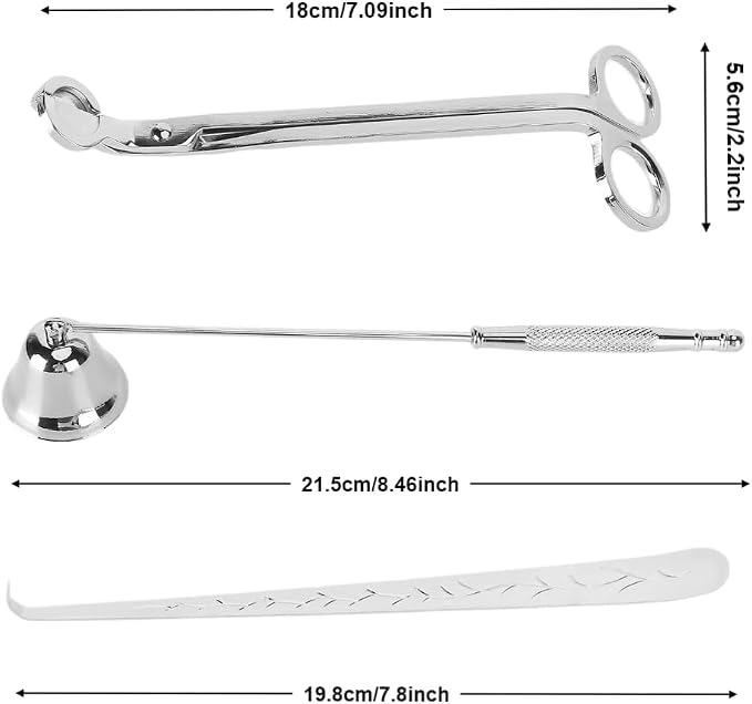 3 in 1 Candle Accessory Set wit, Wick Cutter & Wick Scissor Candle Gift Set for Candle Lovers