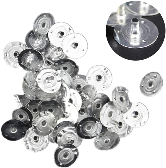 200pcs/12.5mm Candle Wick Base, Wick Tabs Metal, Sustainer Tabs for Candle Making DIY