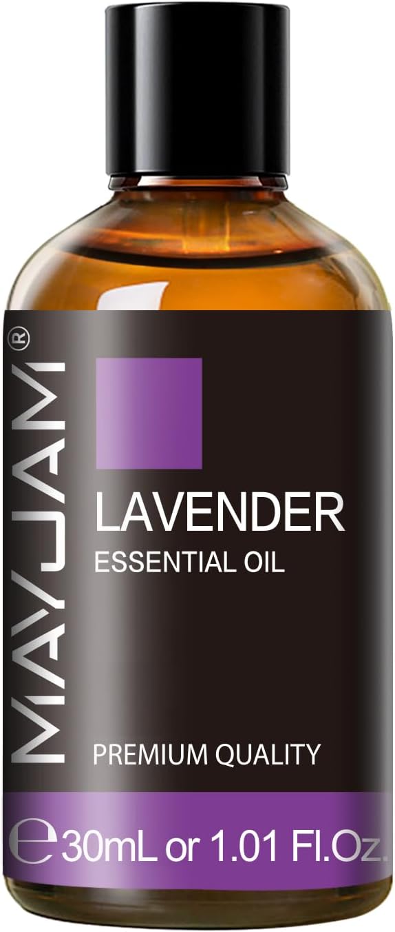 Lavender Essential Oil 30ML/ 1.01FL.OZ, MAYJAM Lavender Oil for Massage, Diffuser, Soap Making, Long Lasting Scents