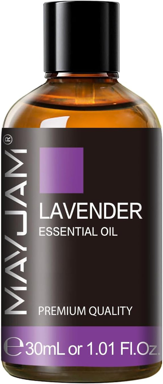 Lavender Essential Oil 30ML/ 1.01FL.OZ, MAYJAM Lavender Oil for Massage, Diffuser, Soap Making, Long Lasting Scents