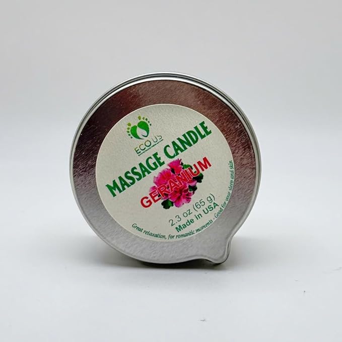 Massage Candle | Low Heat Massage Candle for Home SPA| Hydrates and Nourishes Skin (Geranium)