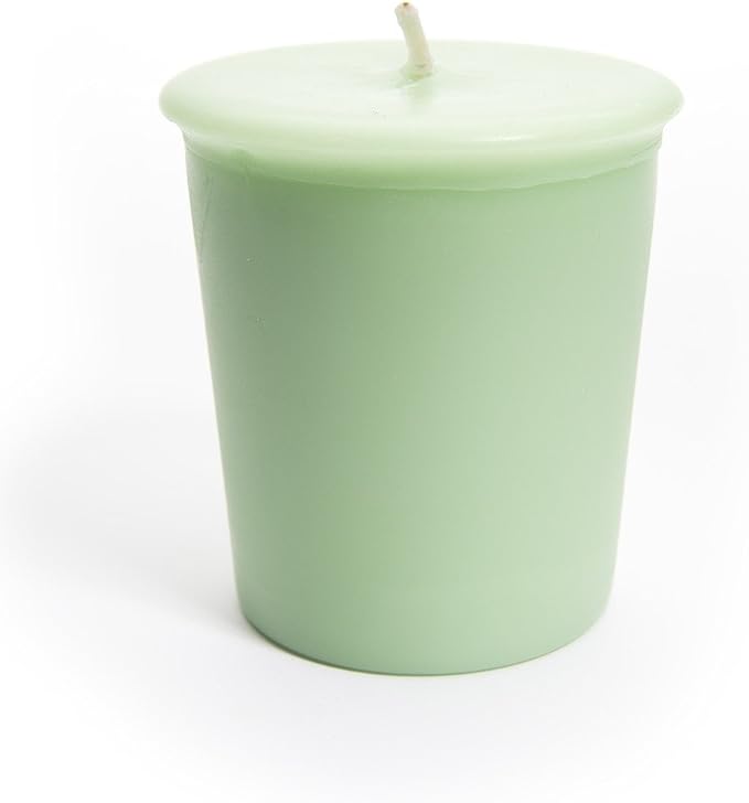 Cucumber Melon Soy Votive Candles - Scented with Natural Fragrance Oils - 6 Green Natural Votive Candle Refills - Fresh & Clean Collection