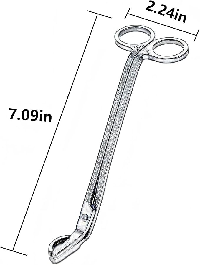 Candle Wick Trimmer,Stainless Steel Wick Clipper with Built-in Debris Tray Gold Scissor Cutter for Cleaner Burn Prevents Soot Easy Candle Care Accessory