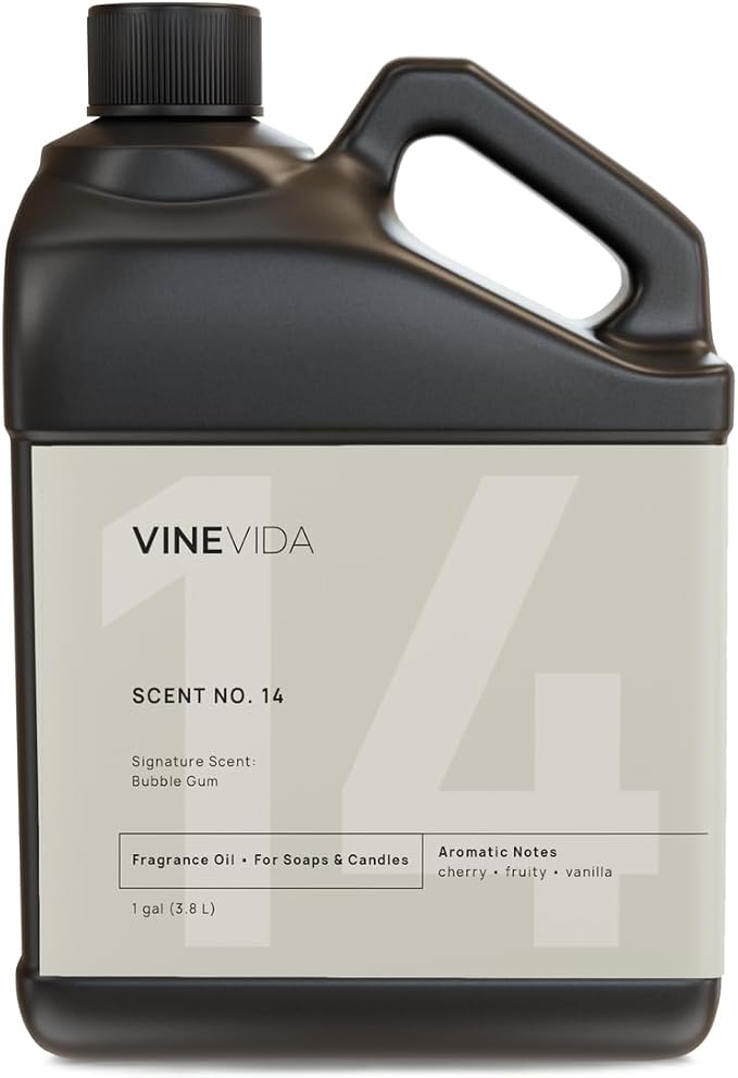 VINEVIDA [128oz] Bubble Gum Fragrance Oil for Candle Making and Soap Making - Premium Candle Scents for Soy Candles