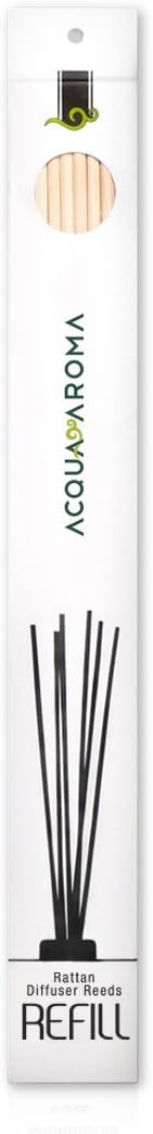 Acqua Aroma Natural Rattan Diffuser Reeds Refill (Pack of 6 Reeds 10" x 3.5 mm)