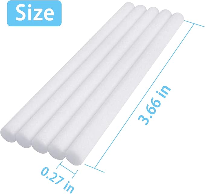 Humidifier Filters Sticks 3.66'' Replacements Cotton Stick Small Humidifier Filter Stick for INVODA Mini Cool Mist Humidifiers (24PCS)