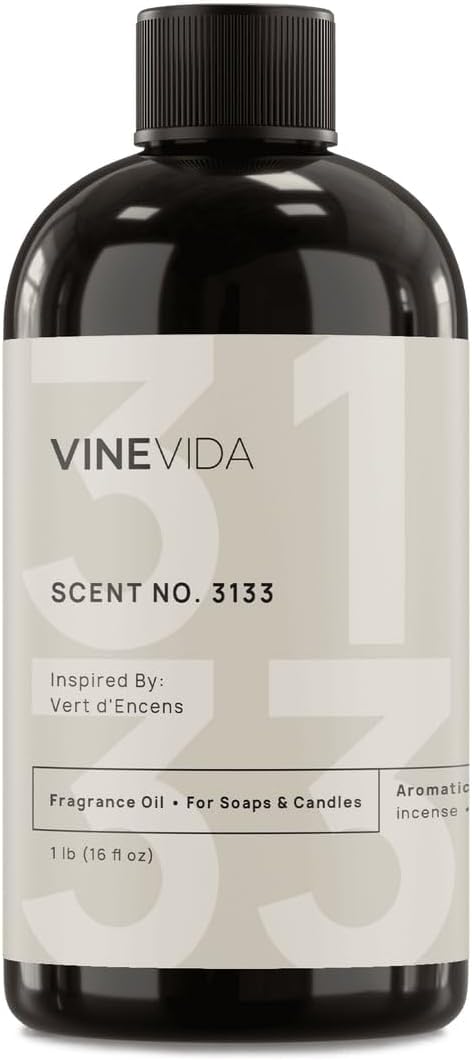 VINEVIDA Scent NO. 3133 Fragrance Oil - 16oz (1lb) - Inspired by: Vert d'Encens Fragrance Oil for Candle Making - Made in USA Candle Scents Scents for Soap Making