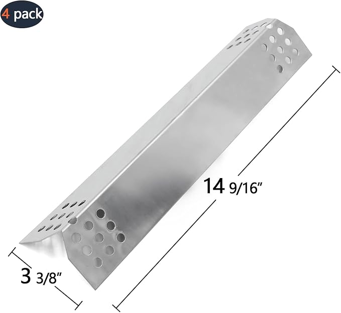 Hongso 14 9/16" Grill Heat Plates for nexgrill Replacement Parts 4 Burner 720-0830H 720-0925PG 720-0830X 720-0925P 720-0789h, Grillmaster 720-0697 720-0737, Kenmore 720-0830A 122.33492410 Gas Molels