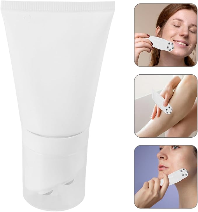 Healeved Empty Roller Ball Bottles with Refillable Caps for Slimming and Facial Massage Compact Travel Skincare Tubes for Aromatherapy