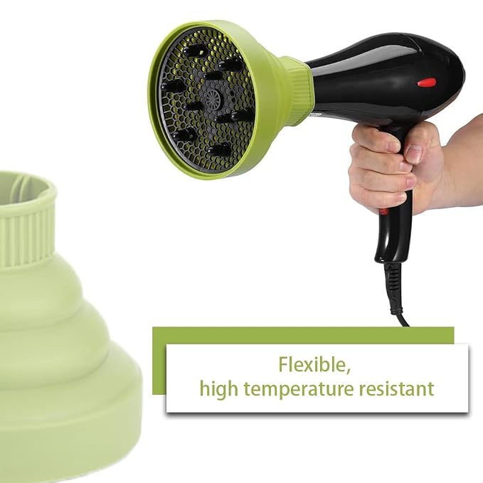 Hair Diffuser Attachment for Hair Dryer Travel Collapsible Portable Diffuser for Curly Hair Women .Airflow Attachment for Salon or Home Use with Nozzle 1.65-1.9In Non-universal